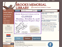Tablet Screenshot of brookslibraryvt.org